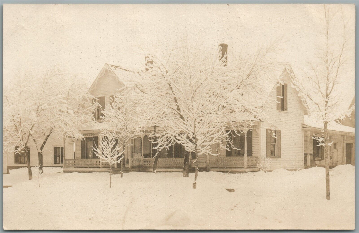CONCORD VT MAIN STREET ANTIQUE REAL PHOTO POSTCARD RPPC