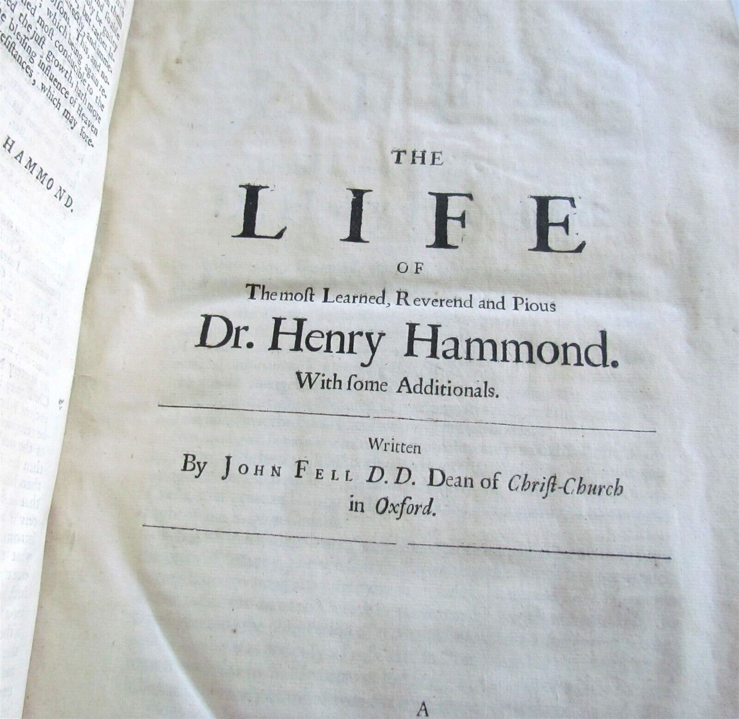 1674-1684 THE WORKES by HENRY HAMMOND 3 volumes antique FOLIOS in ENGLISH