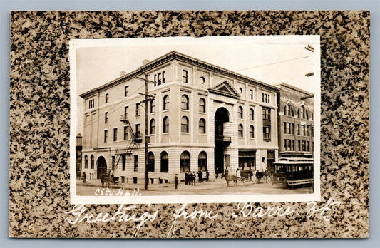 BARRE VT CITY HALL VINTAGE REAL PHOTO POSTCARD RPPC