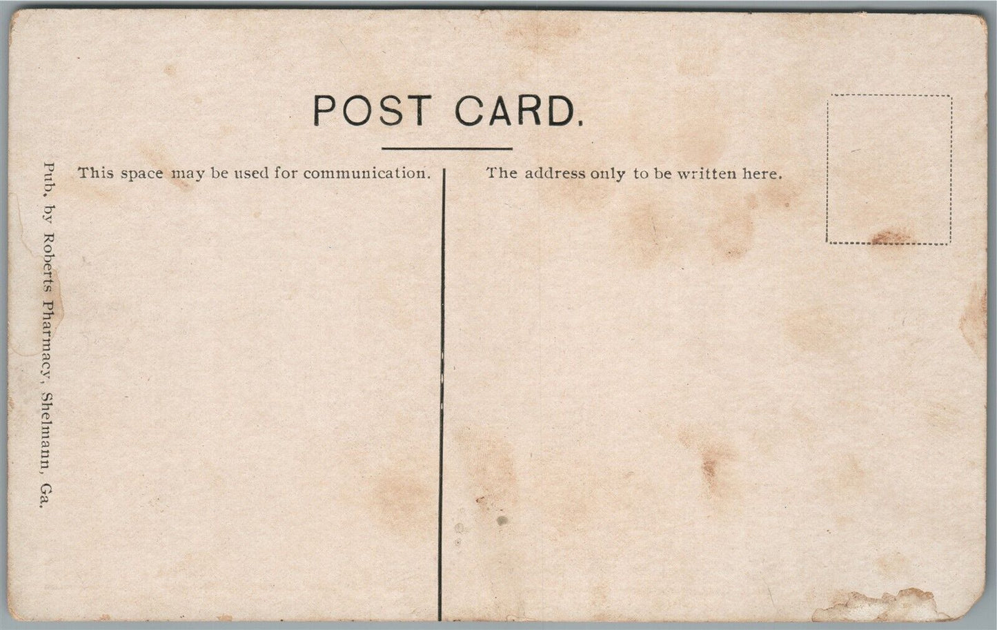 SHELLMAN GA RESIDENCE OF W.J. OLIVER ANTIQUE POSTCARD