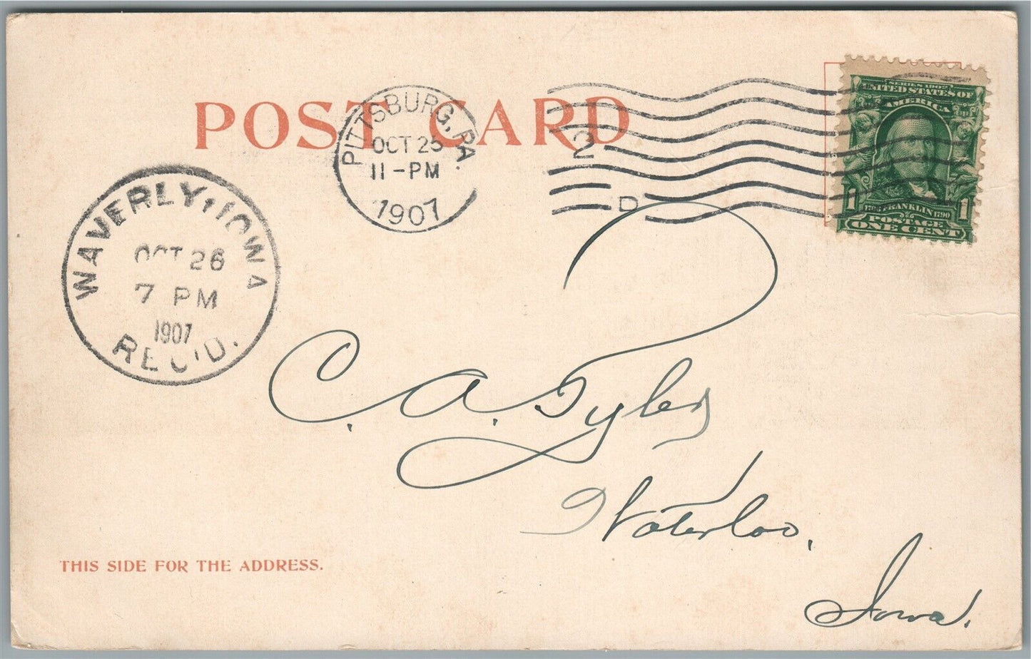 HOMESTEAD PA CARNEGIE STEEL PLANT ANTIQUE POSTCARD