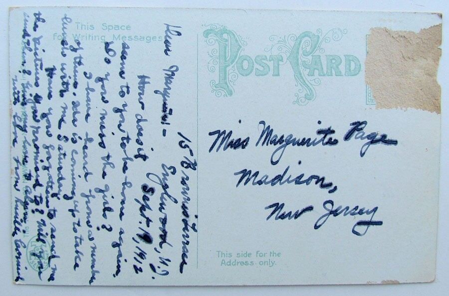 VINTAGE POSTCARD - GYMNASIUM DWIGHT SCHOOL FOR GIRLS ENGLEWOOD NJ