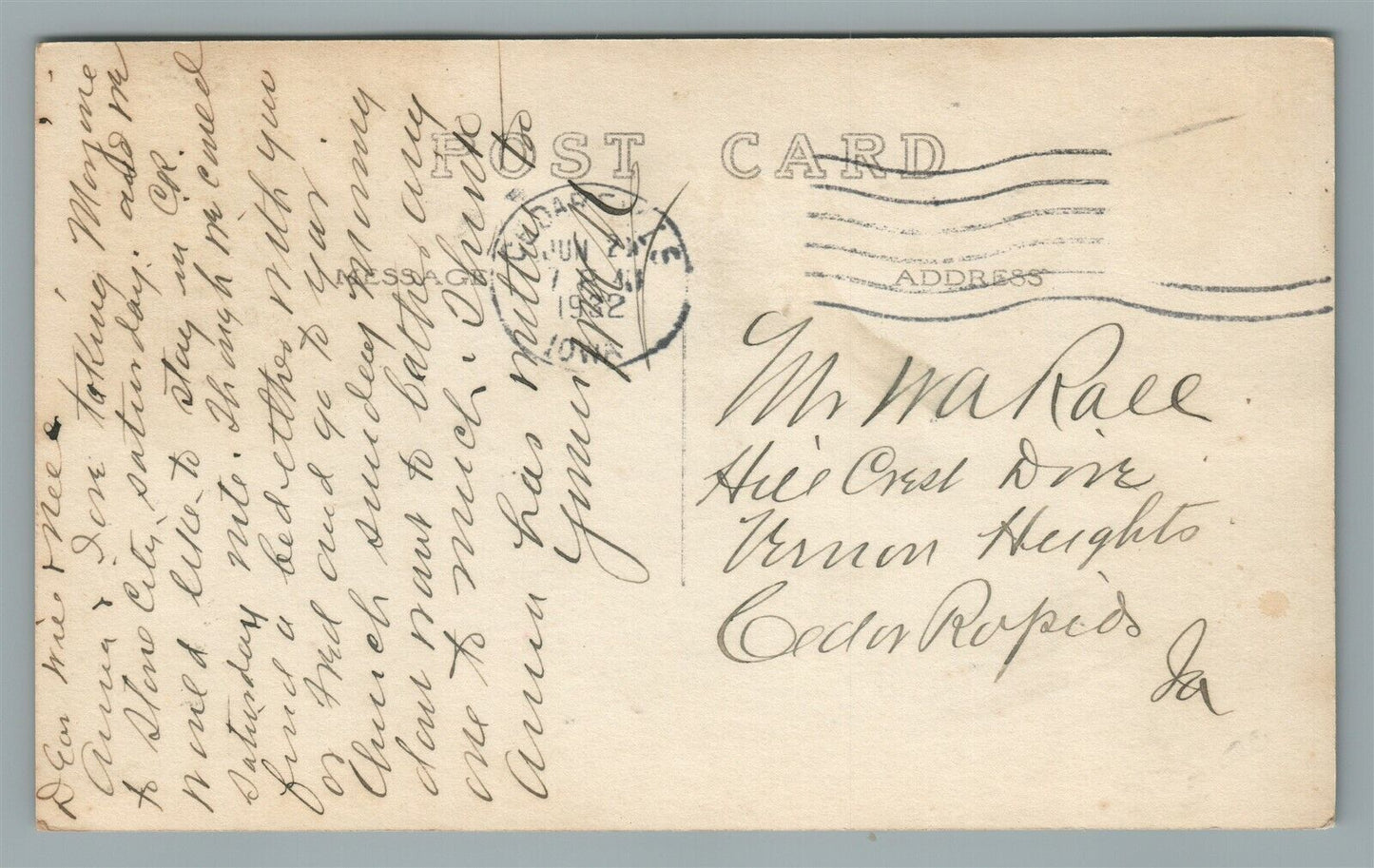 CEDAR FALLS IA WESTERN OLD PEOPLES HOME ANTIQUE REAL PHOTO POSTCARD RPPC