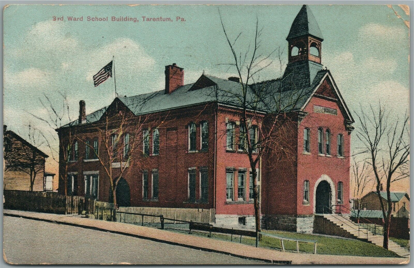 TARENTUM PA 3rd WARD SCHOOL ANTIQUE POSTCARD