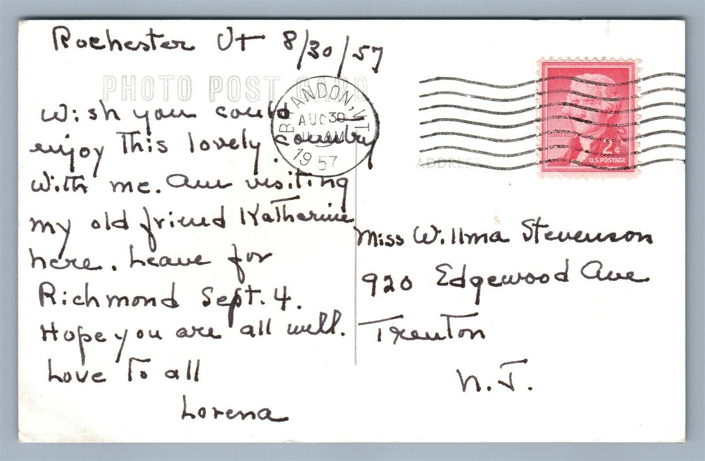 ROCHESTER VT PANORAMIC VIEW VINTAGE REAL PHOTO POSTCARD RPPC