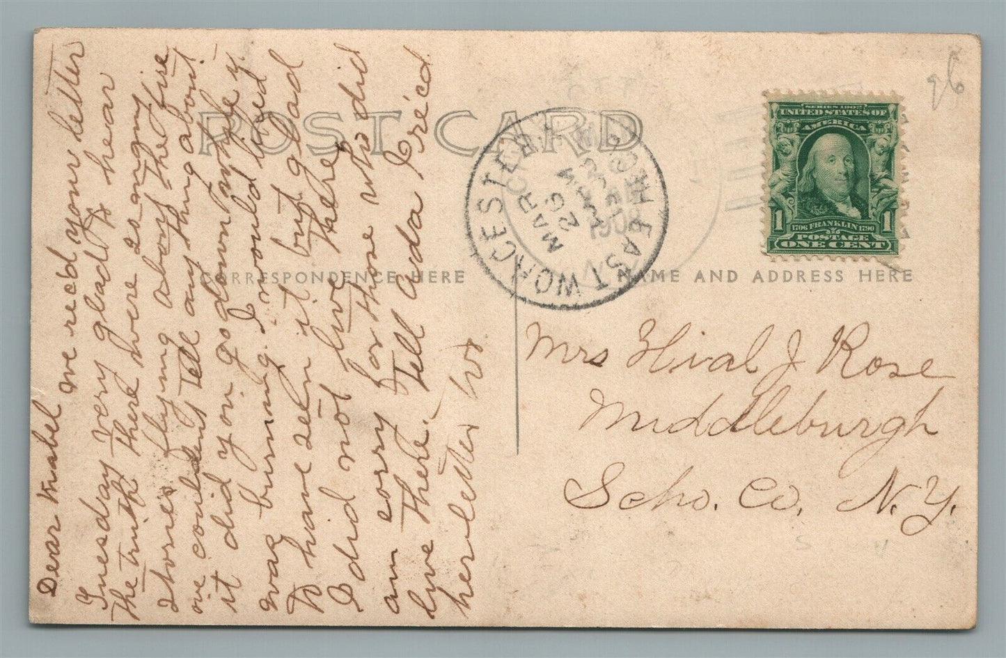 CHARLOTTEVILLE NY ANTIQUE REAL PHOTO POSTCARD RPPC