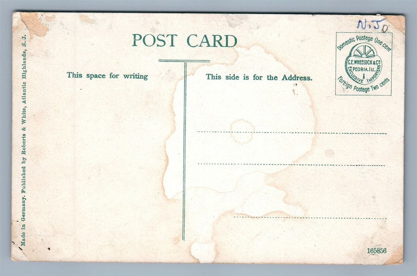 ATLANTIC HIGHLANDS NJ CASINO ANTIQUE POSTCARD