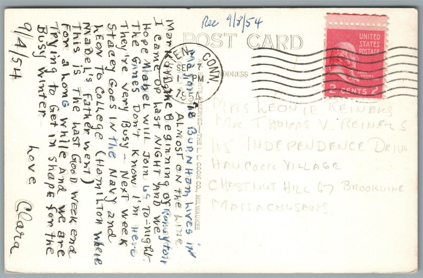 ROWAYTON CT BROOKSIDE SCHOOL VINTAGE REAL PHOTO POSTCARD RPPC