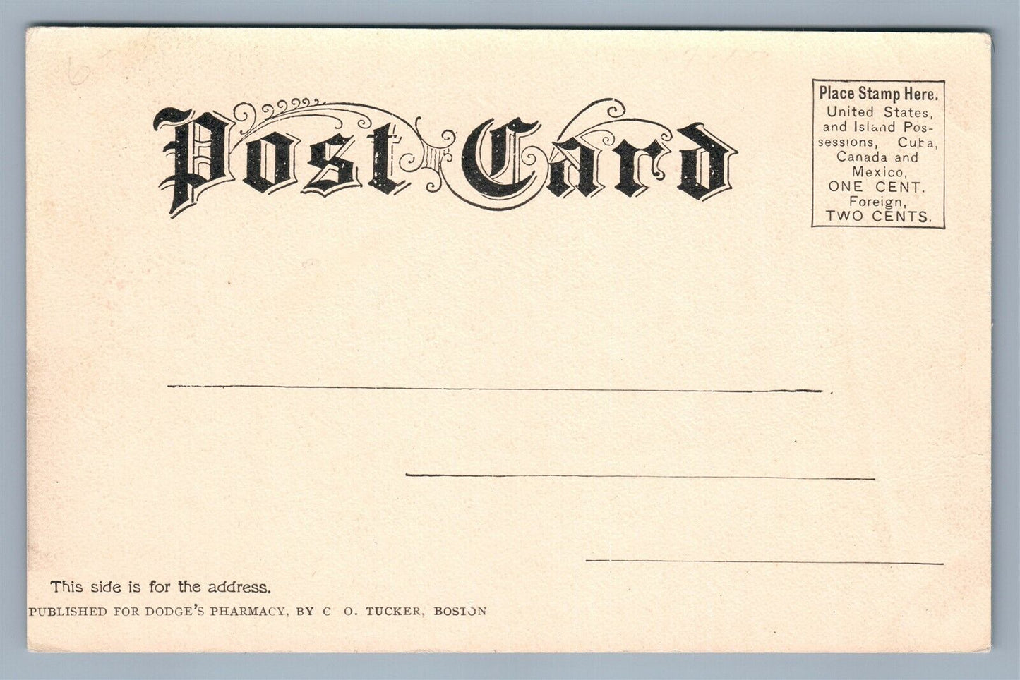 SPRINGFIELD VT WOOLSON BLOCK UNDIVIDED ANTIQUE POSTCARD
