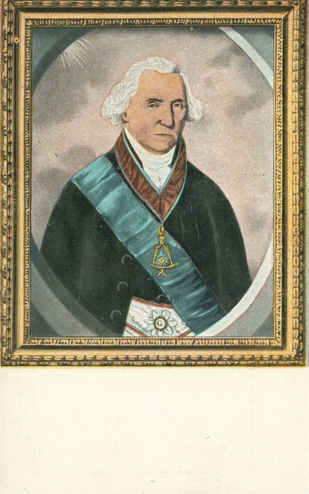 WILLIAMS PICTURE OF WASHINGTON ANTIQUE PATRIOTIC POSTCARD