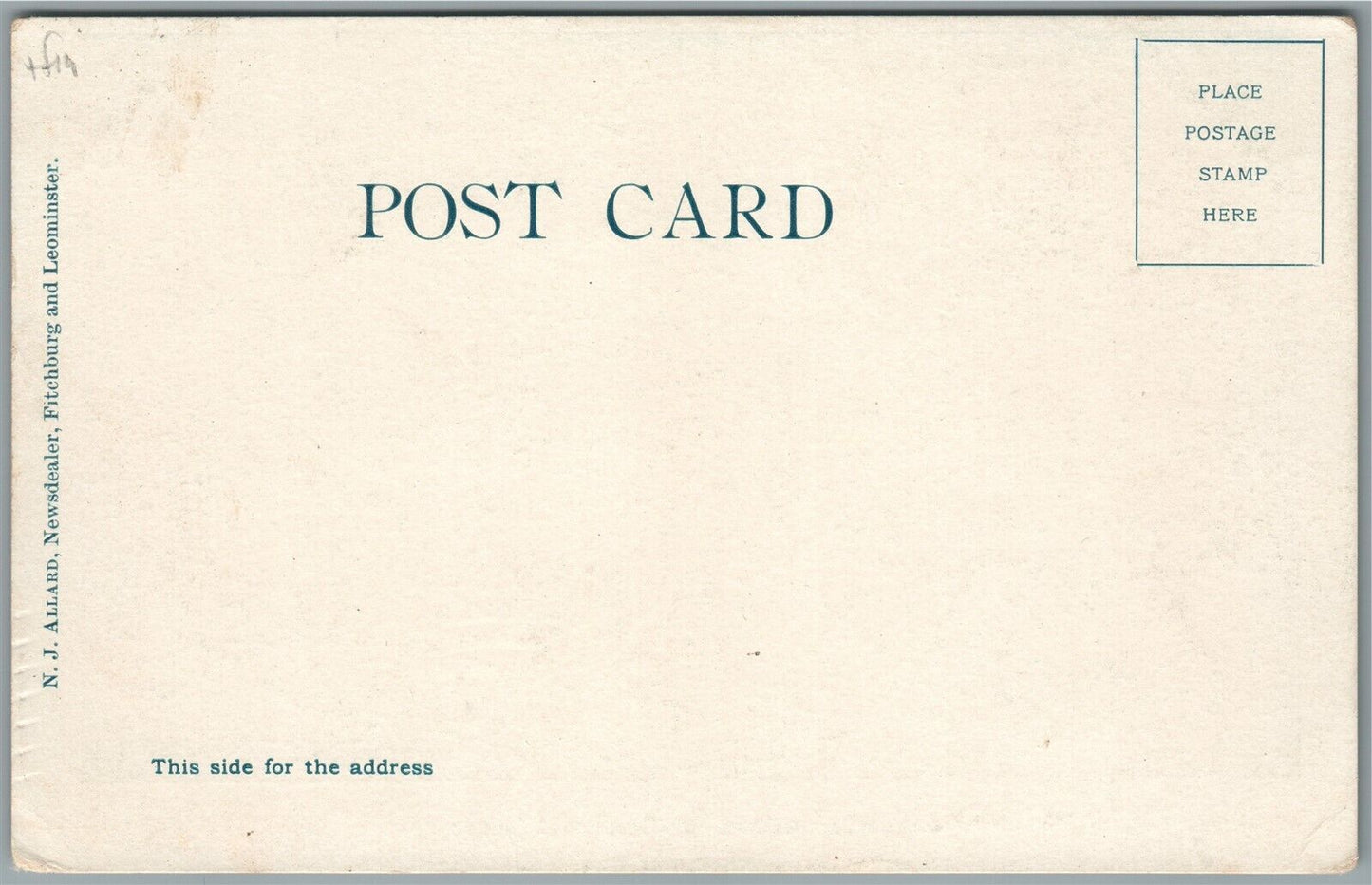 LEOMINSTER MA COLUMBIA BLOCK ANTIQUE POSTCARD