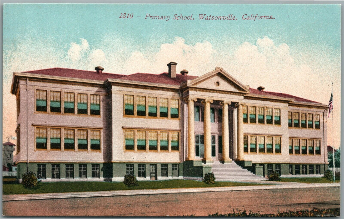WATSONVILLE CA PRIMARY SCHOOL ANTIQUE POSTCARD