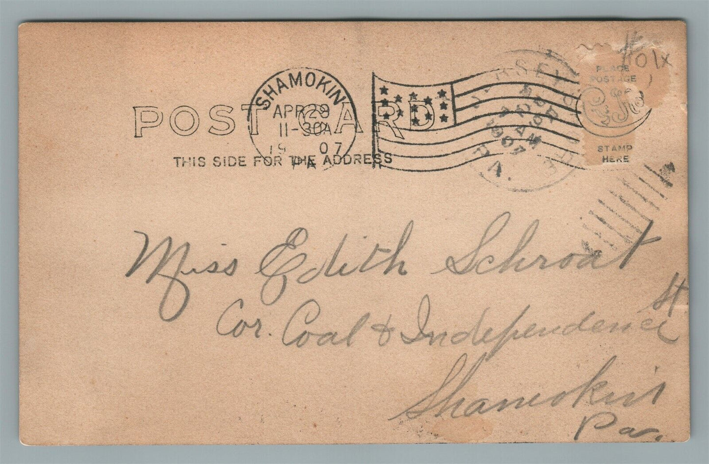 JERSEY SHORE PA MAIN STREET ANTIQUE REAL PHOTO POSTCARD RPPC