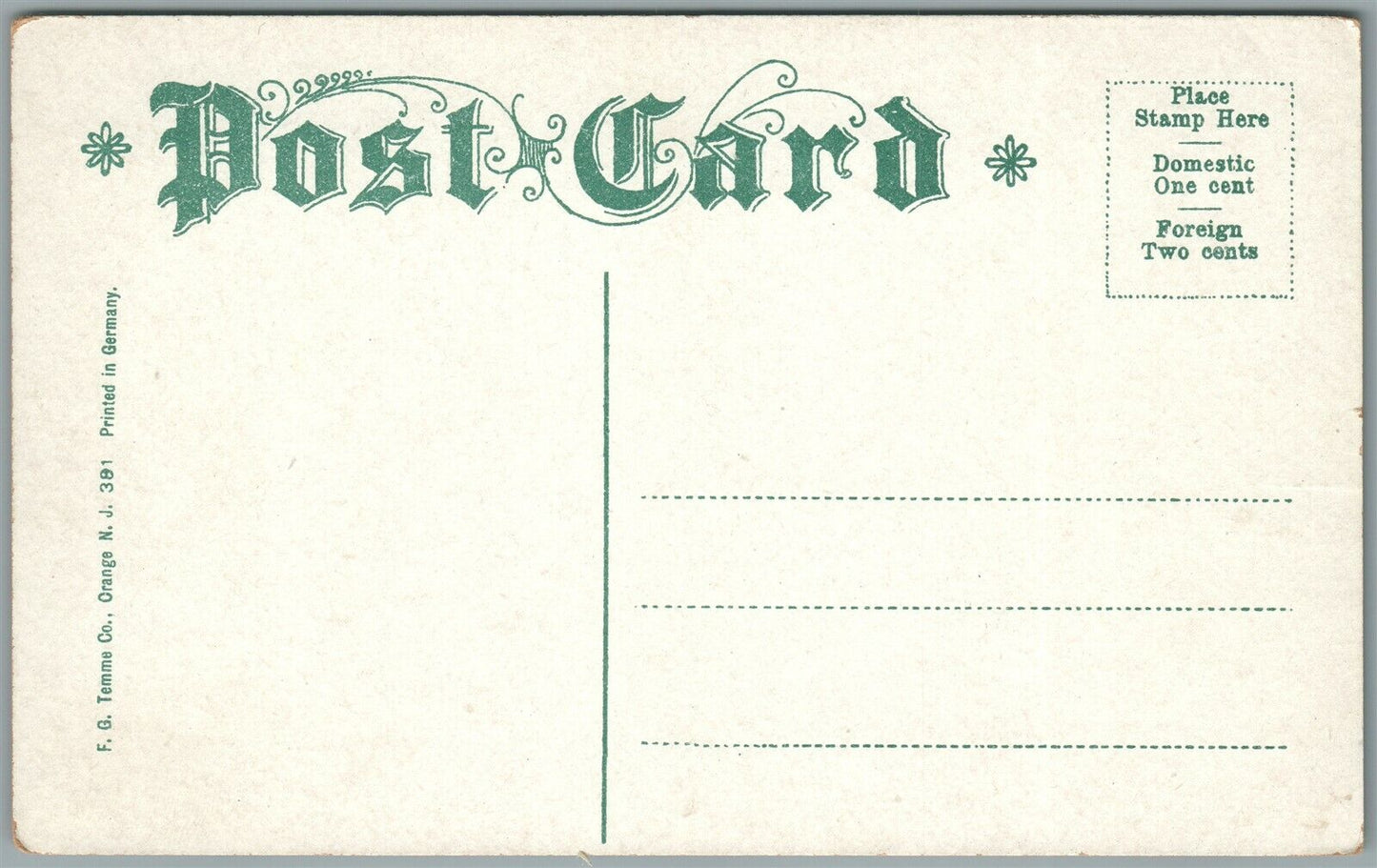 WESTFIELD NJ BOULEVARD ANTIQUE POSTCARD