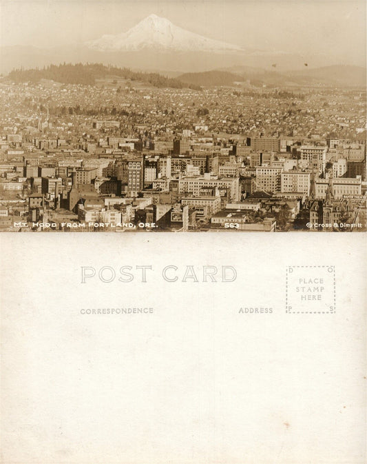 PORTLAND OR ANTIQUE REAL PHOTO POSTCARD RPPC