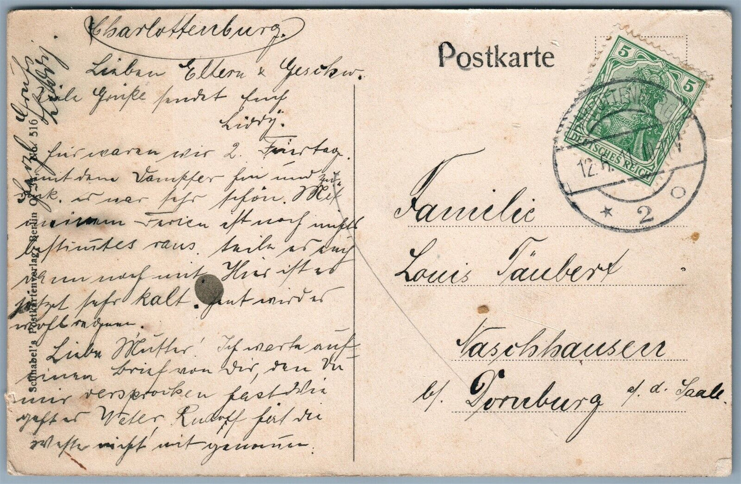 GRUNAU BERLIN GERMANY ANTIQUE POSTCARD