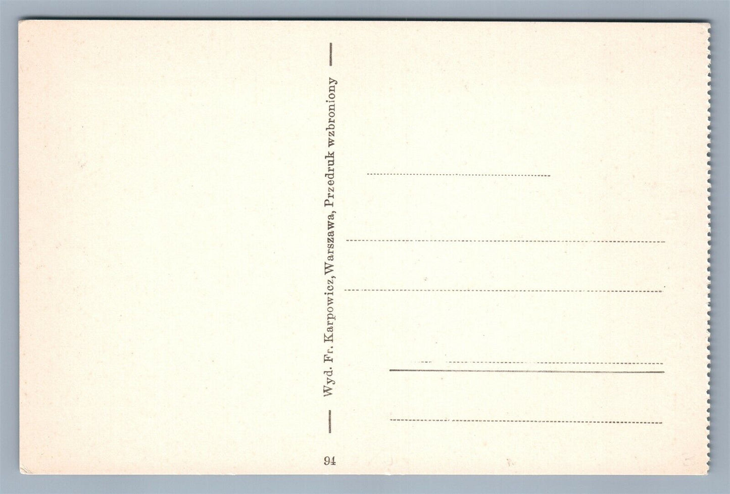 WARSAW POLAND ANTIQUE POSTCARD WARSZAWA POMNIK MICKIEWICZA