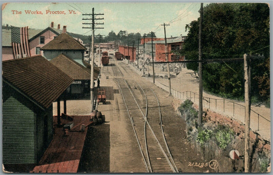 PROCTOR VT THE WORKS ANTIQUE POSTCARD