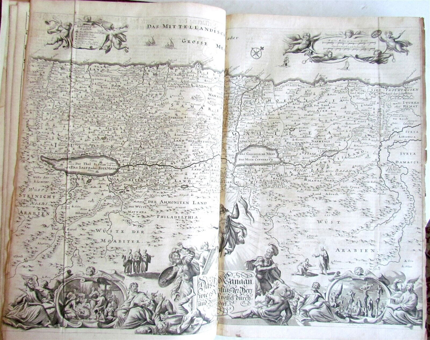 1708 BIBLE in GERMAN 3 MASSIVE FOLIO VOLUMES MARTIN LUTHER ILLUSTRATED antique