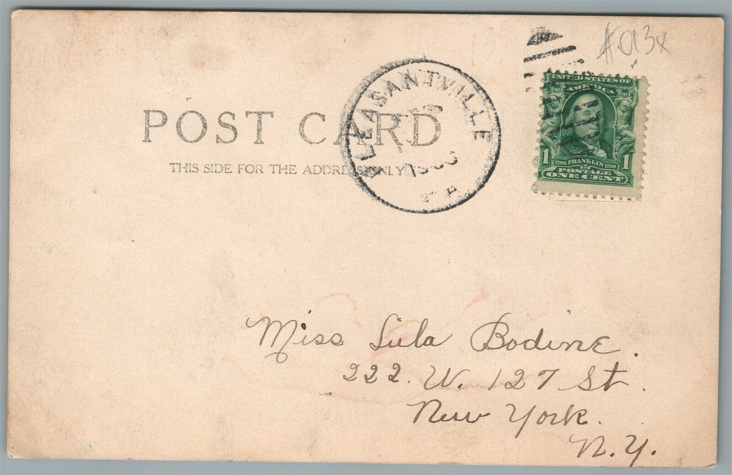 PLEASANTVILLE PA MAIN STREET ANTIQUE REAL PHOTO POSTCARD RPPC