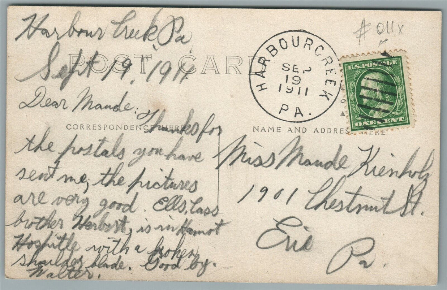 HARBOR CREEK PA BUFFALO ROAD ANTIQUE REAL PHOTO POSTCARD RPPC