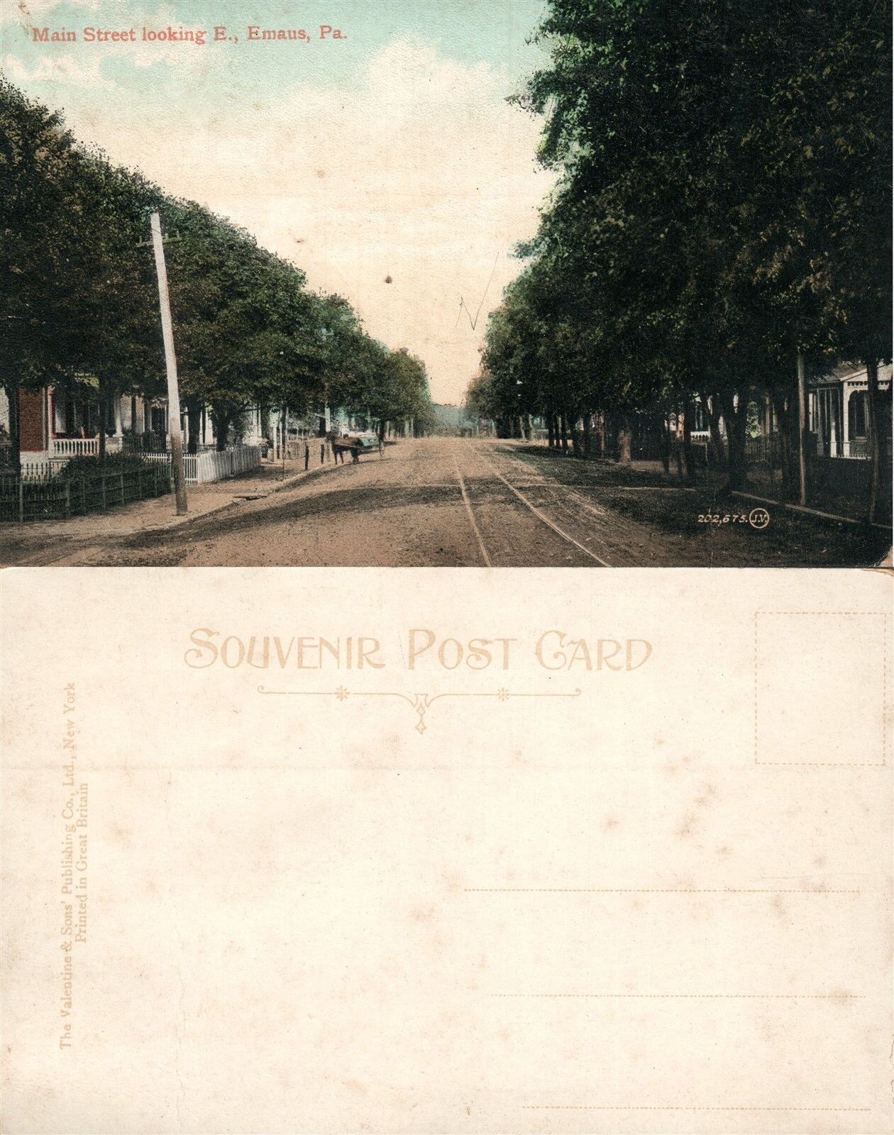 EMAUS PA MAIN STREET ANTIQUE POSTCARD