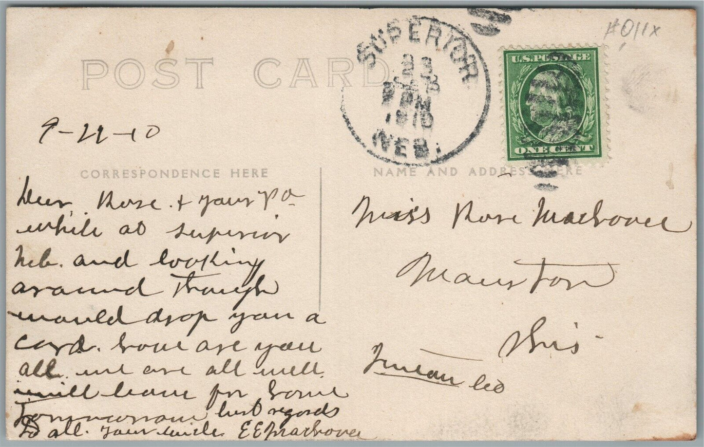 SUPERIOR NE BUSINESS STREET ANTIQUE REAL PHOTO POSTCARD RPPC