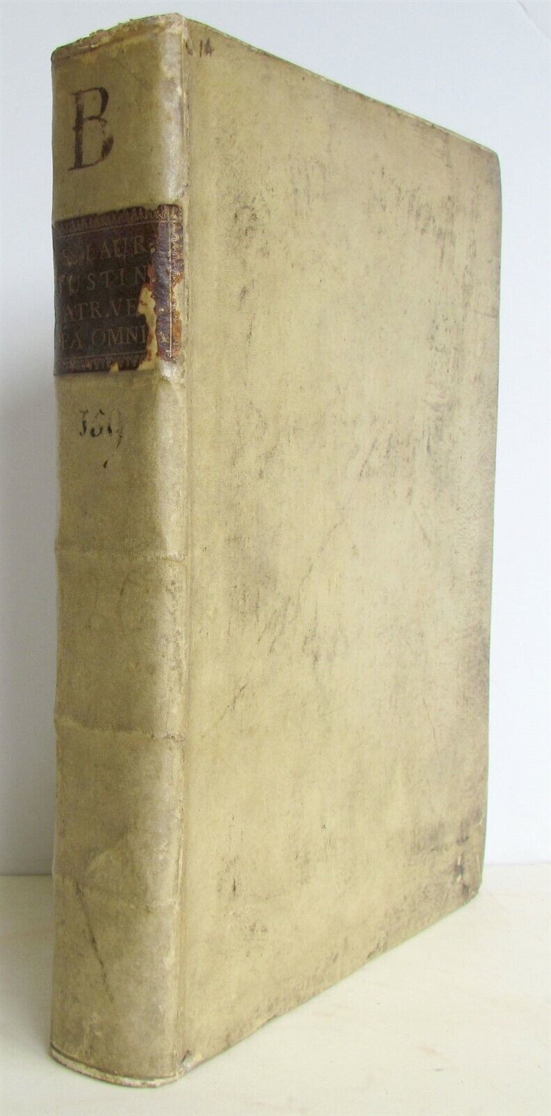 1721 DIVI LAURENTII JUSTINIANI OPERA OMNIA VELLUM BOUND FOLIO VENICE antique