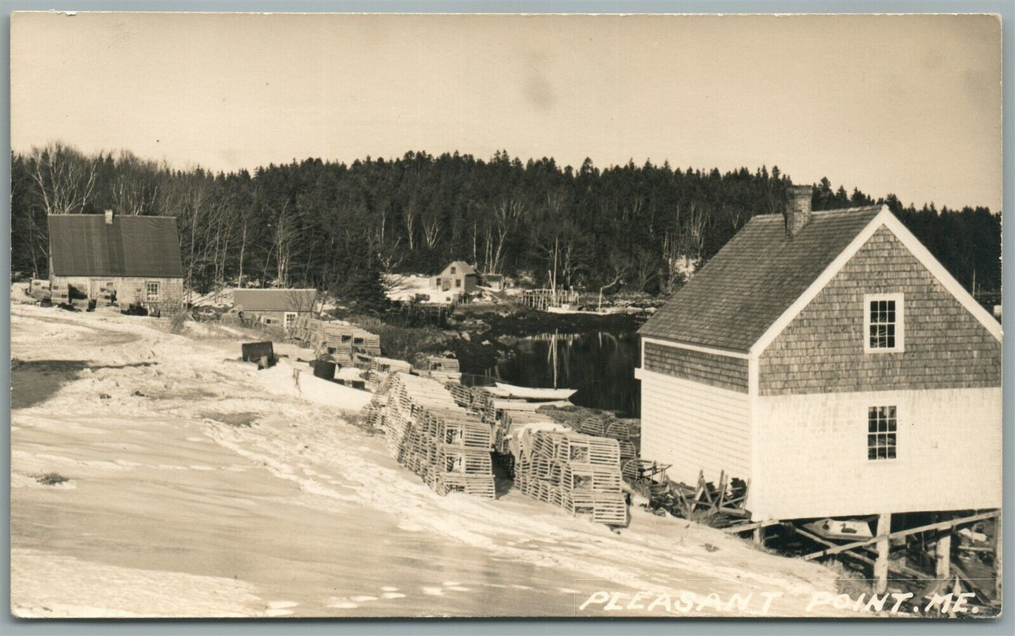 PLEASANT POINT ME VINTAGE REAL PHOTO POSTCARD RPPC