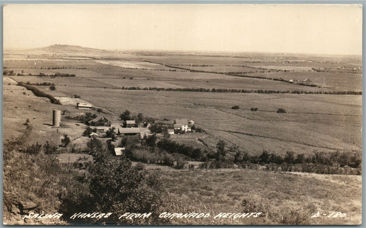 SALINA KS FROM CORONADO HEIGHTS VINTAGE REAL PHOTO POSTCARD RPPC