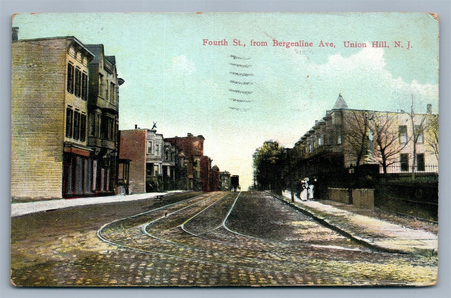 UNION HILL NJ FOURTH STREET ANTIQUE POSTCARD
