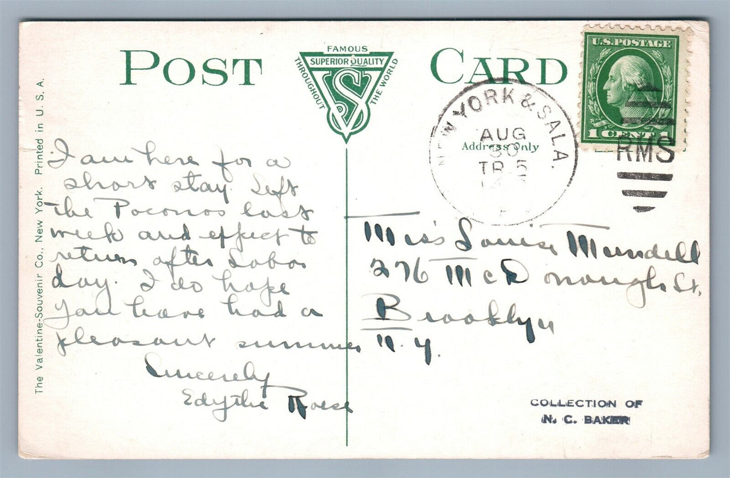 SPARROWBUSH NY GLIMPSES OF EDDY FARM ANTIQUE POSTCARD