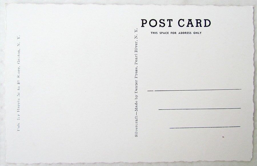 HIGH SCHOOL GROTON N.Y. VINTAGE POSTCARD