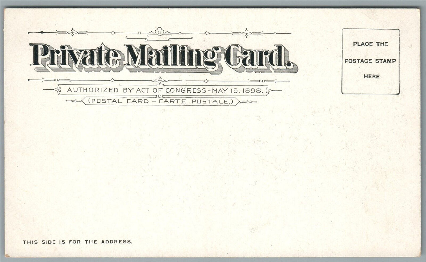 CONCORD MA MAIN STREET ANTIQUE POSTCARD PRIVATE MAILING CARD