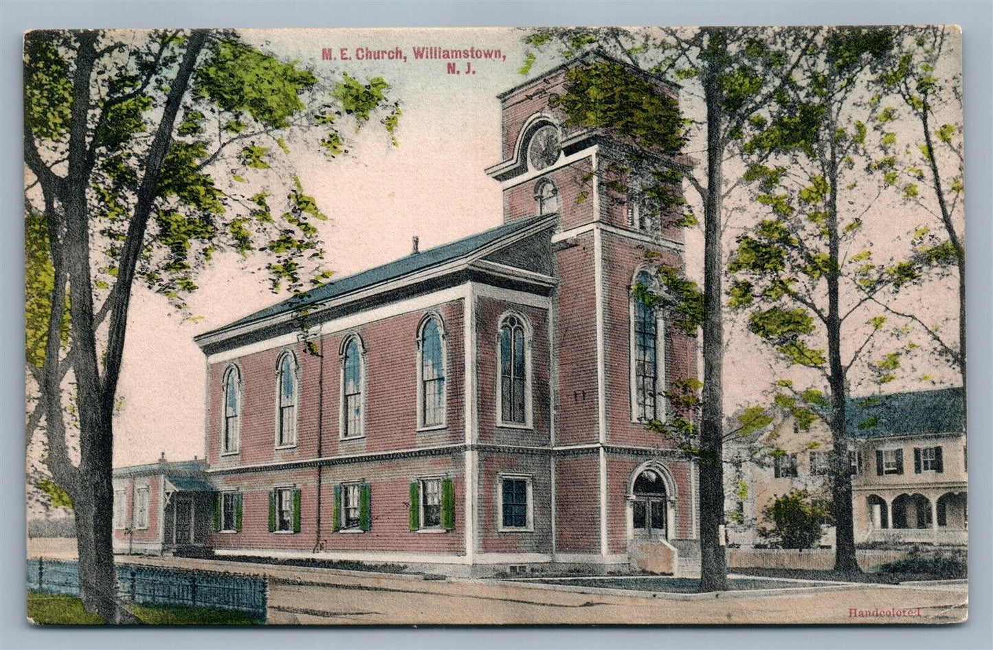 WILLIAMSTOWN NJ ME CHURCH ANTIQUE POSTCARD