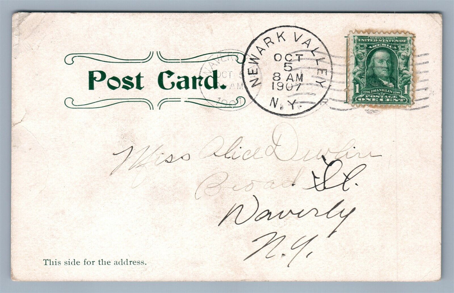 NEWARK VALLEY NY FIRST METHODIST CHURCH ANTIQUE POSTCARD