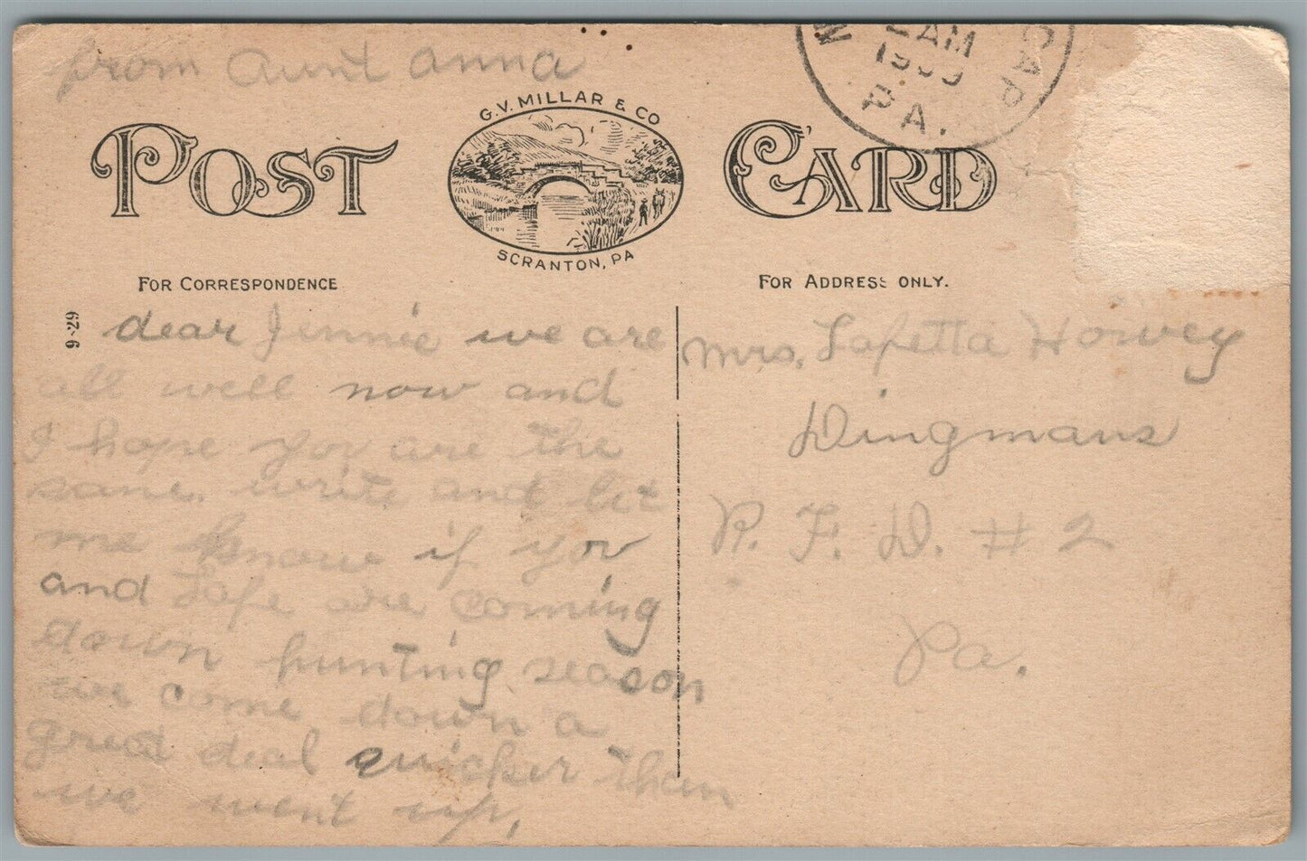 COOLBAUGH PA ECHO LAKE HOUSE ANTIQUE POSTCARD