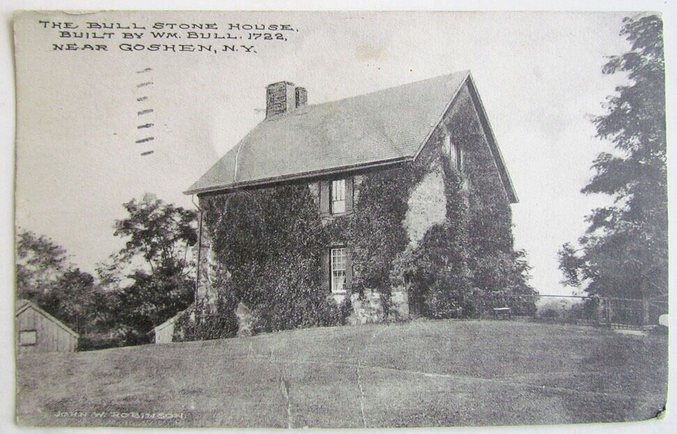 VINTAGE 1931 POSTCARD BULL STONE HOUSE BUILT by WM.BULL 1722 NEAR GOSHEN N.Y.