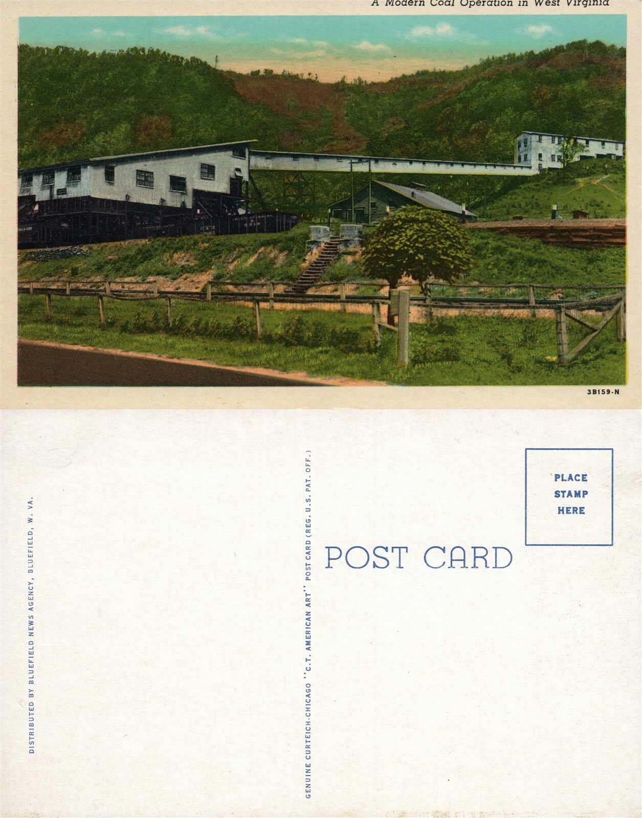 COAL OPERATION IN W.VA ANTIQUE POSTCARD