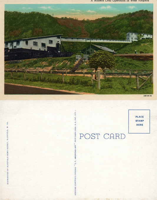 COAL OPERATION IN W.VA ANTIQUE POSTCARD