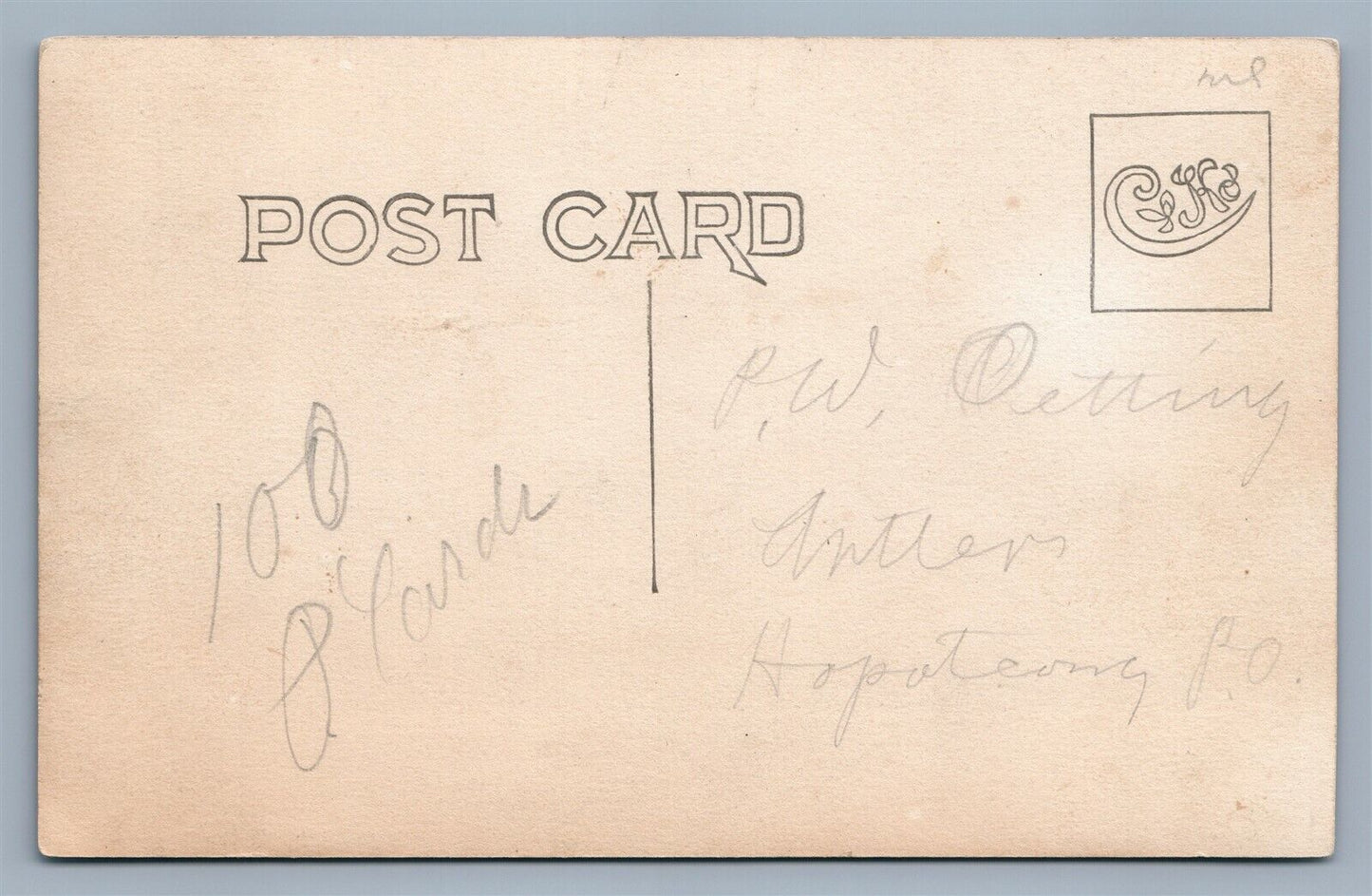 LAKE HOPARCONG NJ BOAT LANDINGS ANTIQUE REAL PHOTO POSTCARD RPPC