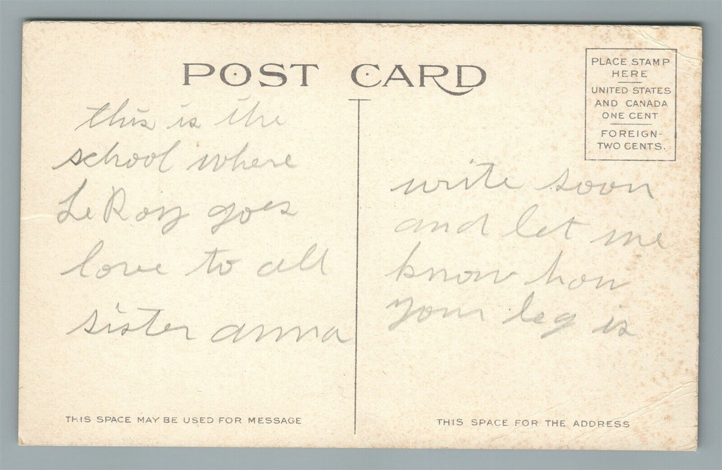 NEW BRUNSWICK NJ HIGH SCHOOL ANTIQUE POSTCARD