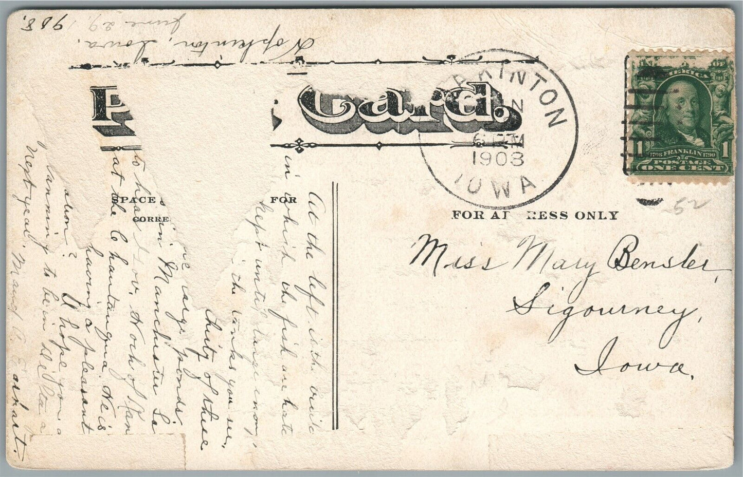 MANCHESTER IA US FISH HATCHERY ANTIQUE POSTCARD