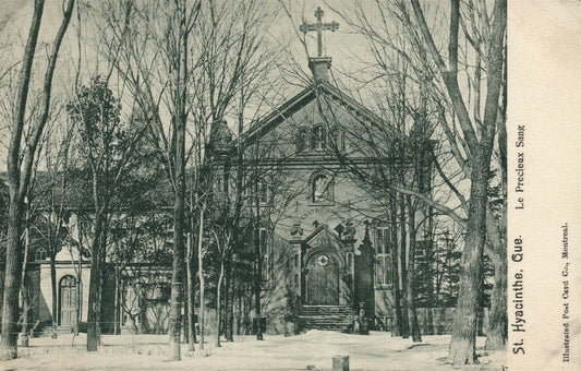 ST. HYACINTHE QUE CANADA LE PRECIEUX SANG ANTIQUE POSTCARD