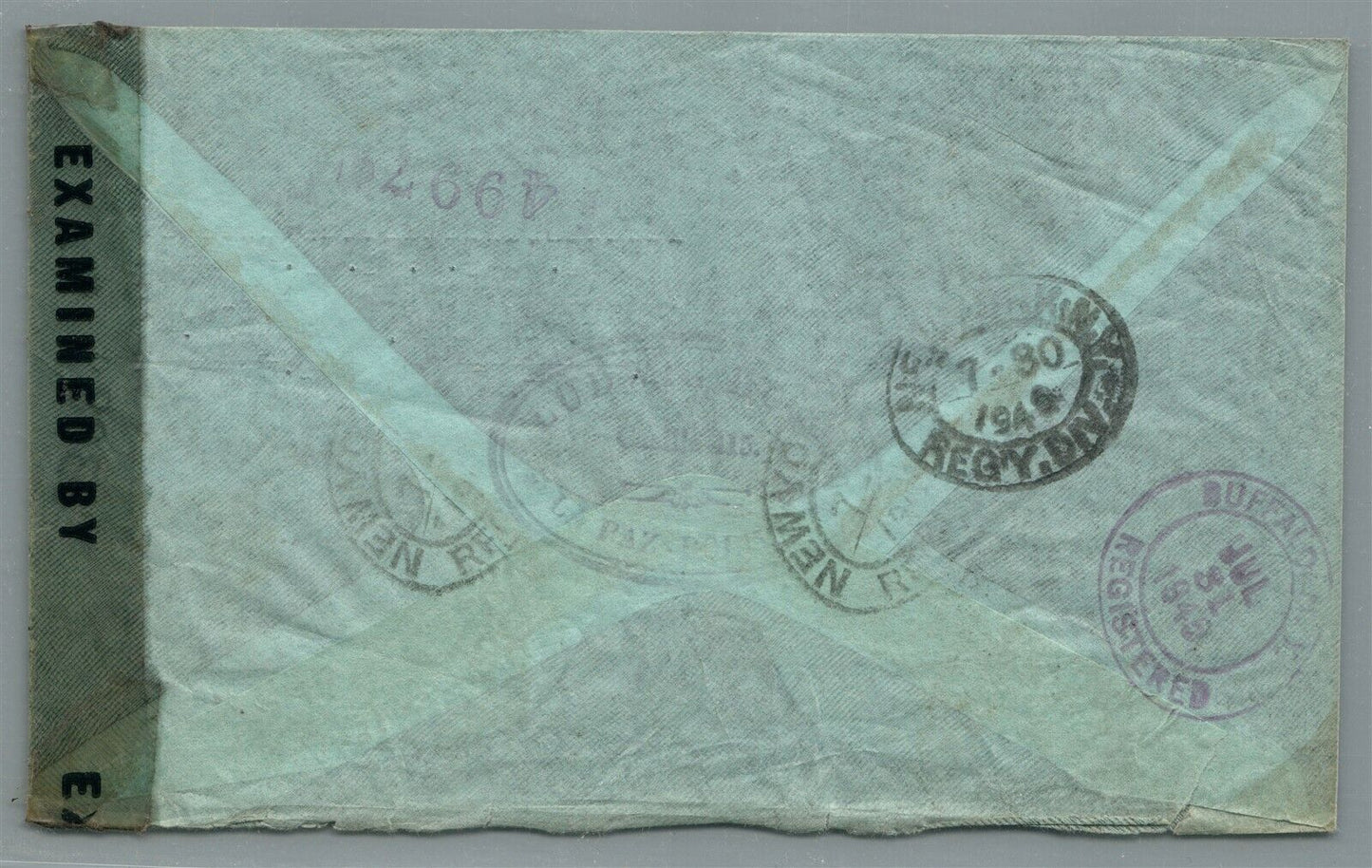 BOLIVIA to BUFFALO USA VINTAGE COVER w/ STAMPS