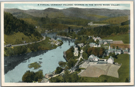 SHARON at WHITE RIVER VALLEY VT ANTIQUE POSTCARD