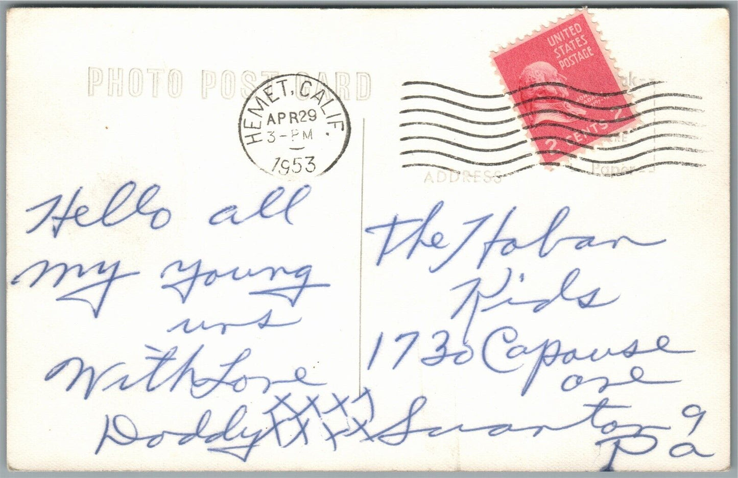 HEMET CA HOTEL ALESSANDRO VINTAGE REAL PHOTO POSTCARD RPPC