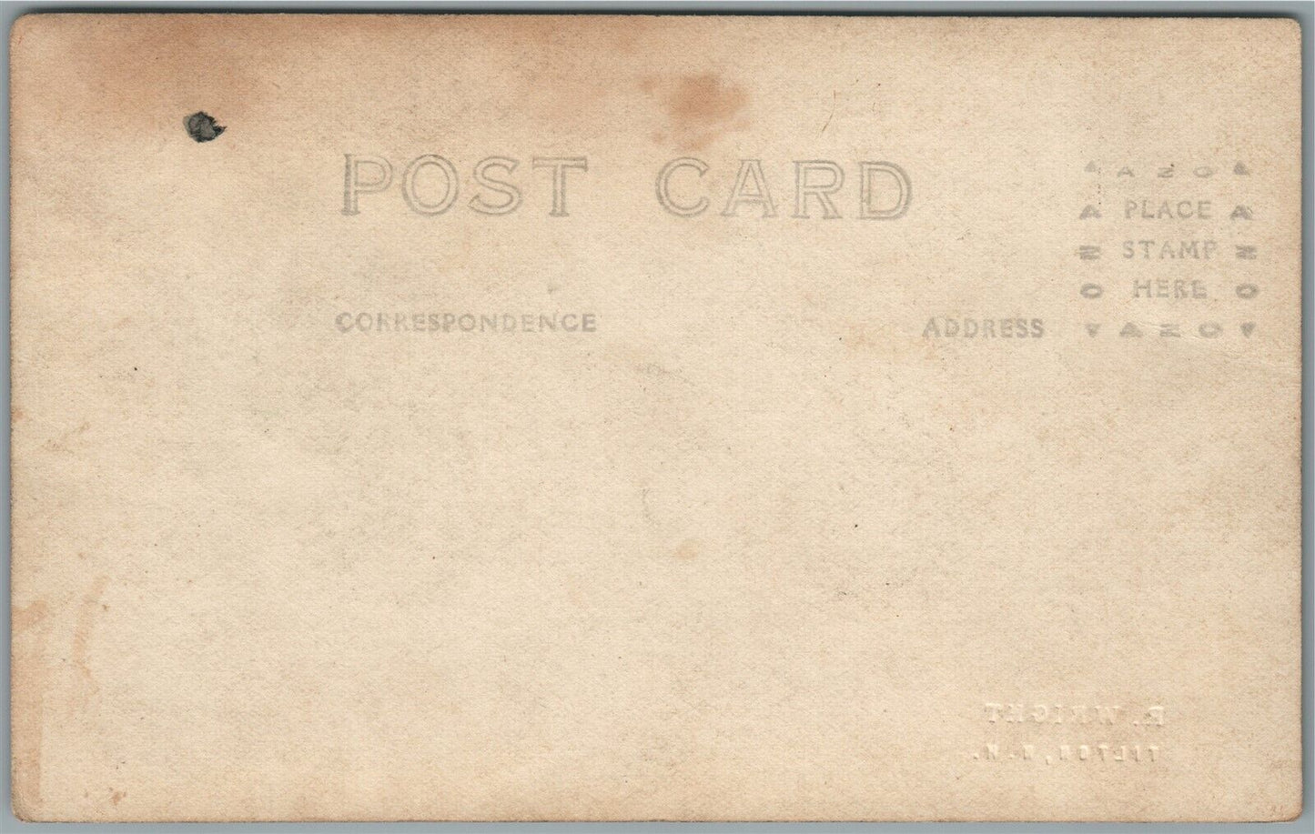 TILTIN NH CAMPING OLD AUTOMOBILE ANTIQUE REAL PHOTO POSTCARD RPPC