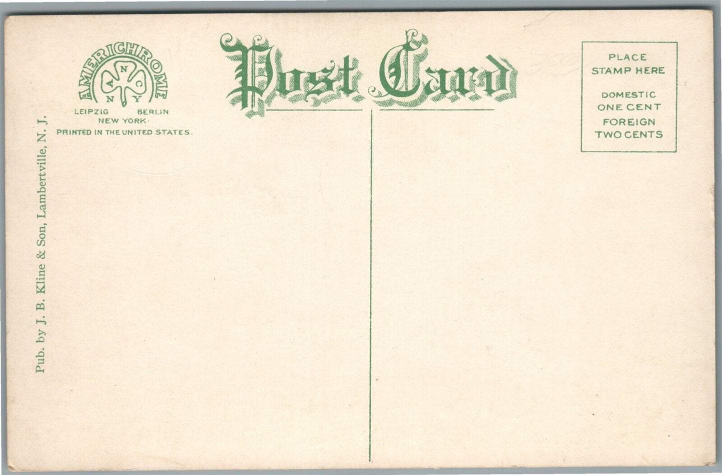 NEW HOPE PA POST OFFICE ANTIQUE POSTCARD