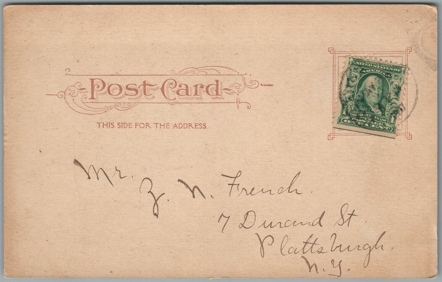 OGDENSBURG NY SANDY BEACH ANTIQUE POSTCARD